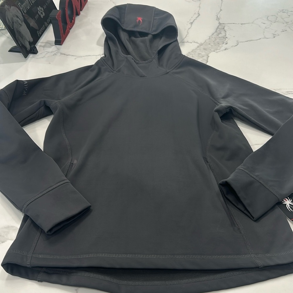 Spyder New With Tags Hoodie. Charcoal Size L Pulm Nationโ